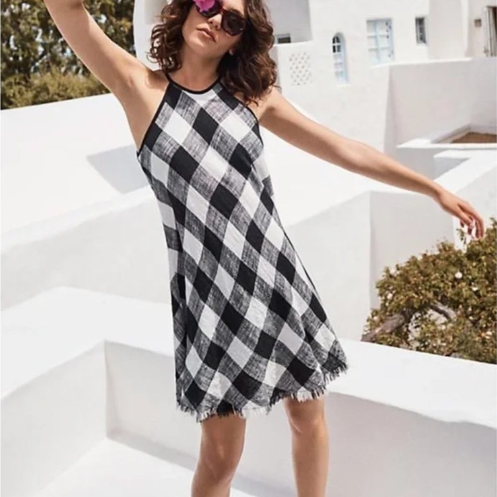 Cloth and Stone Casual Black and White Dress